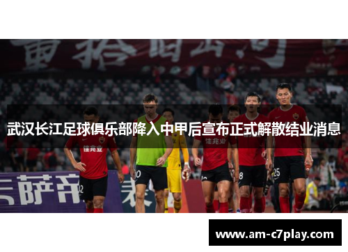 武汉长江足球俱乐部降入中甲后宣布正式解散结业消息